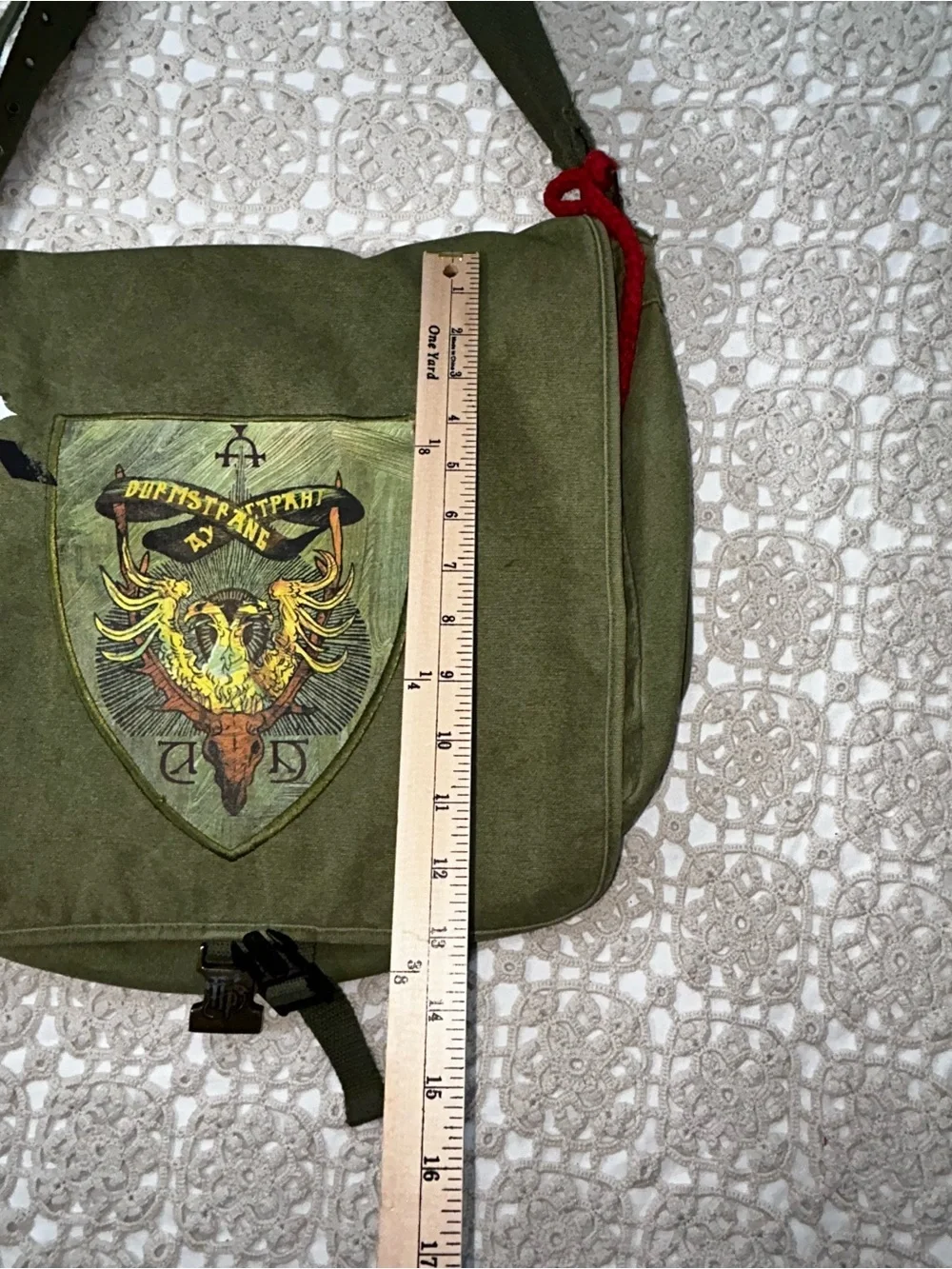 Harry Potter Durmstrang Messenger Bag – Olive Green Canvas Crossbody